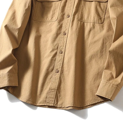 Camisa Utilitaria Retro 100% Algodón Leo