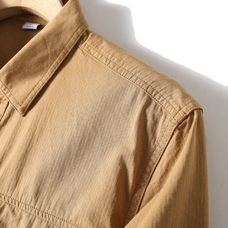 Camisa Utilitaria Retro 100% Algodón Leo