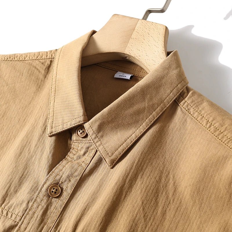 Camisa Utilitaria Retro 100% Algodón Leo
