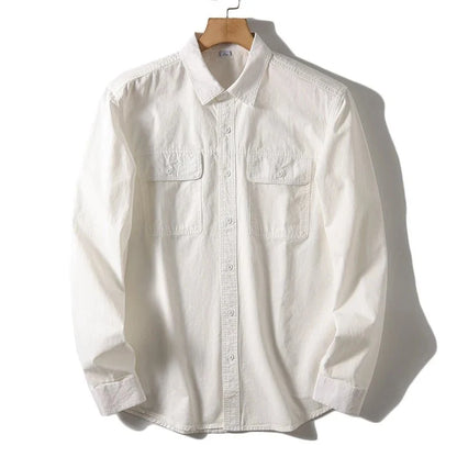 Camisa Utilitaria Retro 100% Algodón Leo