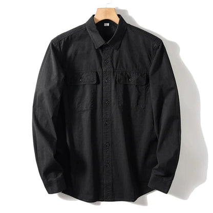Camisa Utilitaria Retro 100% Algodón Leo