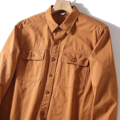 Camisa Utilitaria Retro 100% Algodón Leo