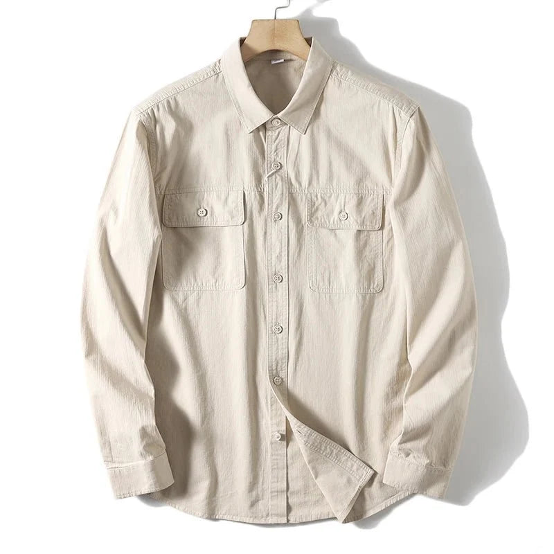 Camisa Utilitaria Retro 100% Algodón Leo