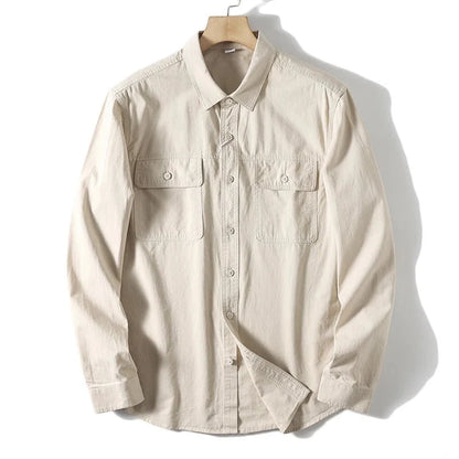 Camisa Utilitaria Retro 100% Algodón Leo