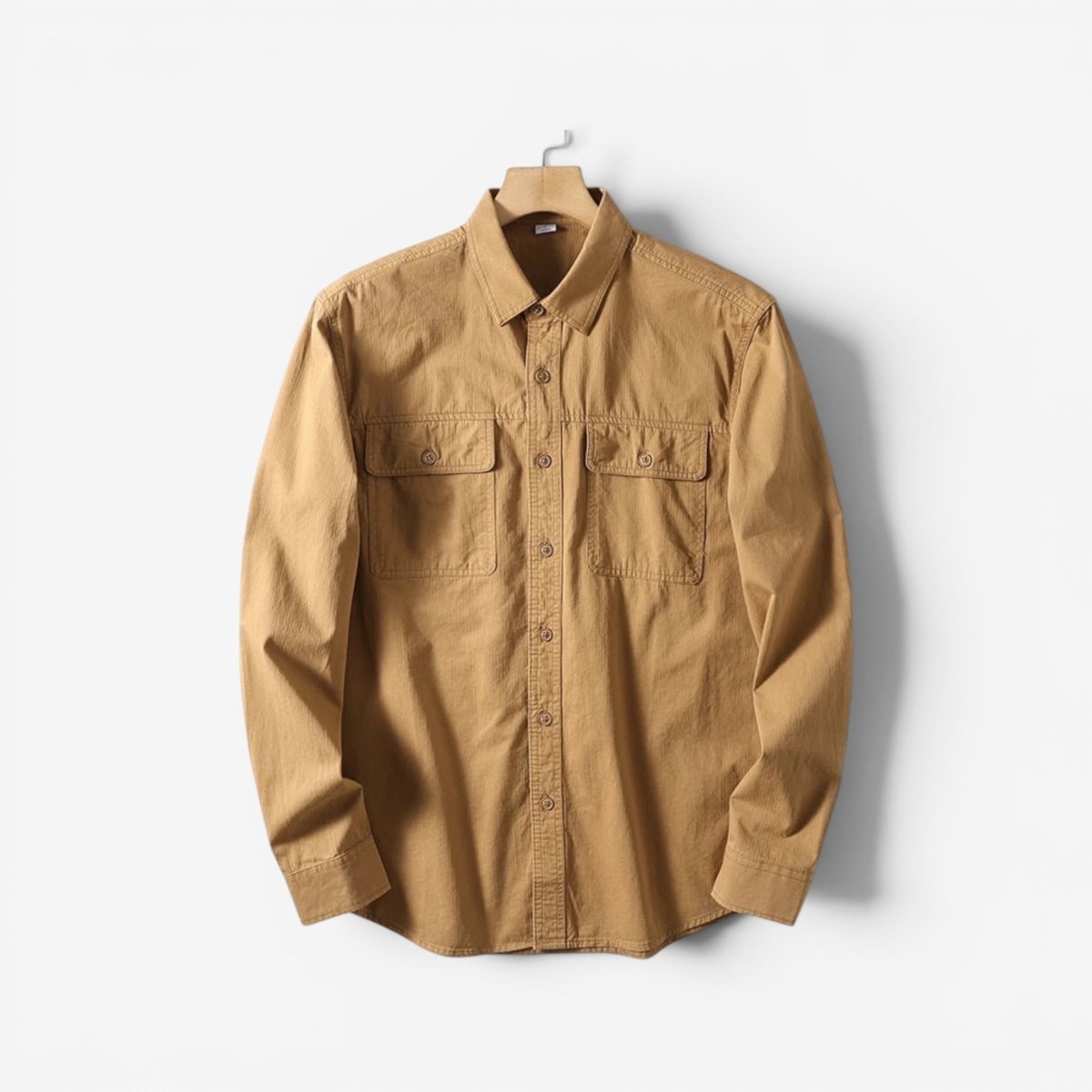 Camisa Utilitaria Retro 100% Algodón Leo