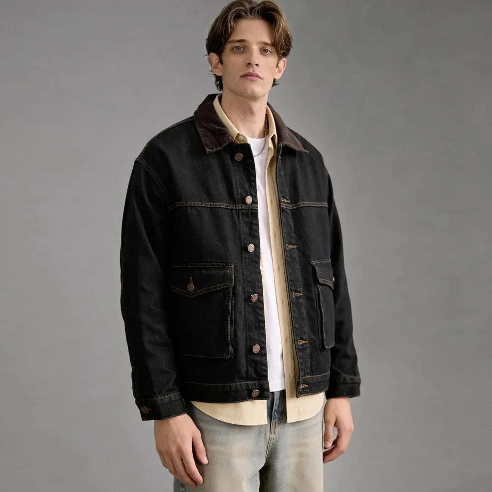 Chaqueta Vaquera Casual Estilo Americano Leo