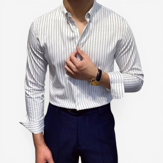 Camisa de Rayas Estilo Británico Leo