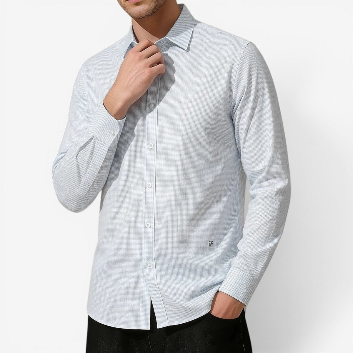 Camisa de Negocios Blanca Pura Leo
