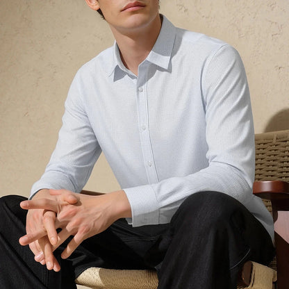 Camisa de Negocios Blanca Pura Leo