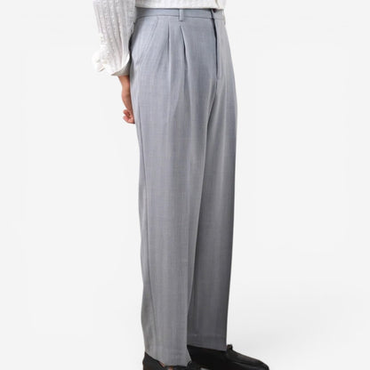 Pantalones de Negocios con Doble Pinza Corte Recto Leo