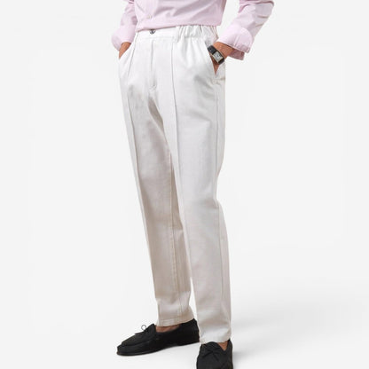 Pantalones Blancos de Tiro Alto Leo
