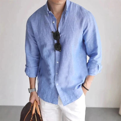 Camisa de Primavera de Lino y Algodón Leo