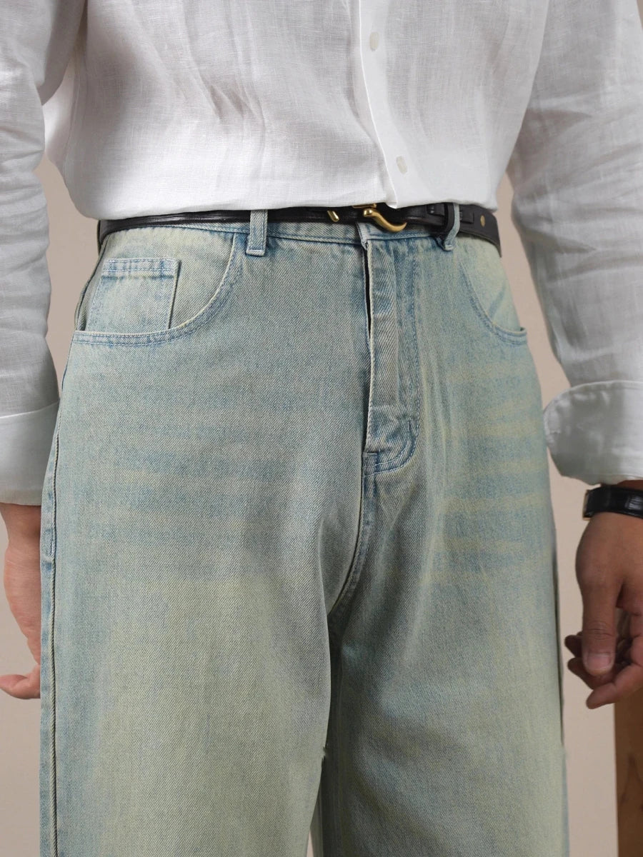 Pantalones Anchos de Tiro Alto Holgados Leo