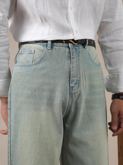 Pantalones Anchos de Tiro Alto Holgados Leo