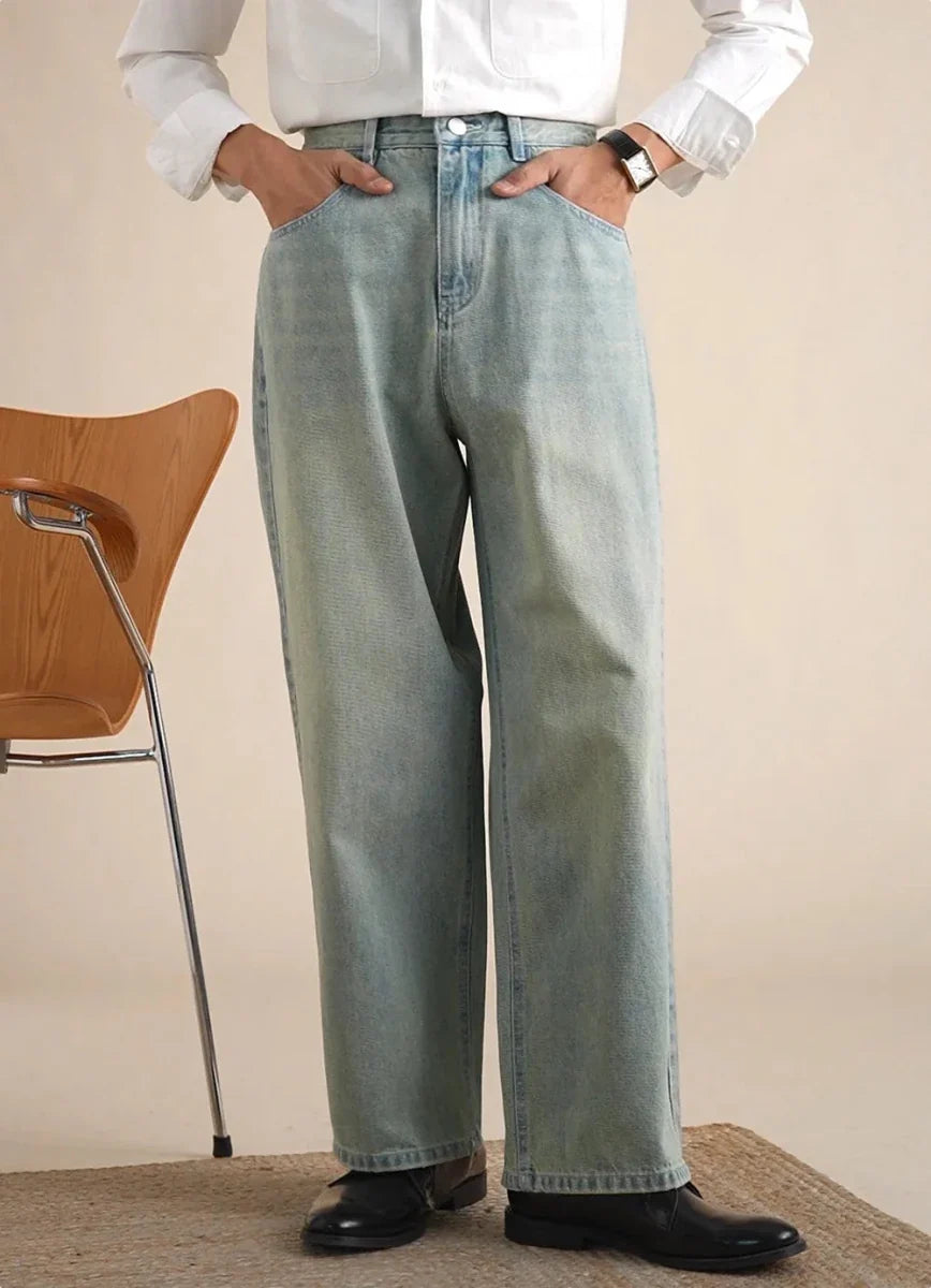 Pantalones Anchos de Tiro Alto Holgados Leo
