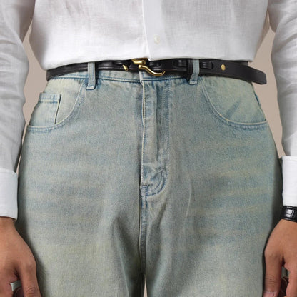 Pantalones Anchos de Tiro Alto Holgados Leo