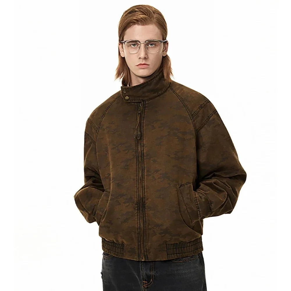 Chaqueta Moto Casual de Algodón Leo