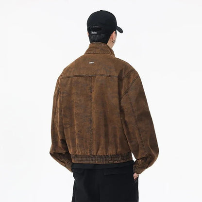 Chaqueta Moto Casual de Algodón Leo