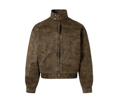 Chaqueta Moto Casual de Algodón Leo