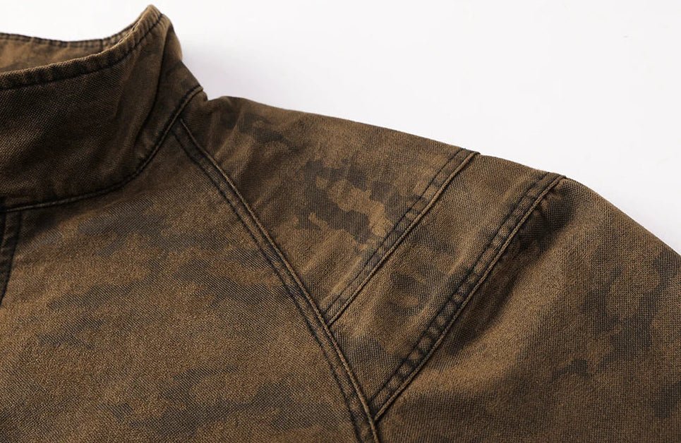 Chaqueta Moto Casual de Algodón Leo