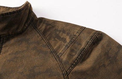Chaqueta Moto Casual de Algodón Leo