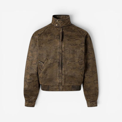 Chaqueta Moto Casual de Algodón Leo