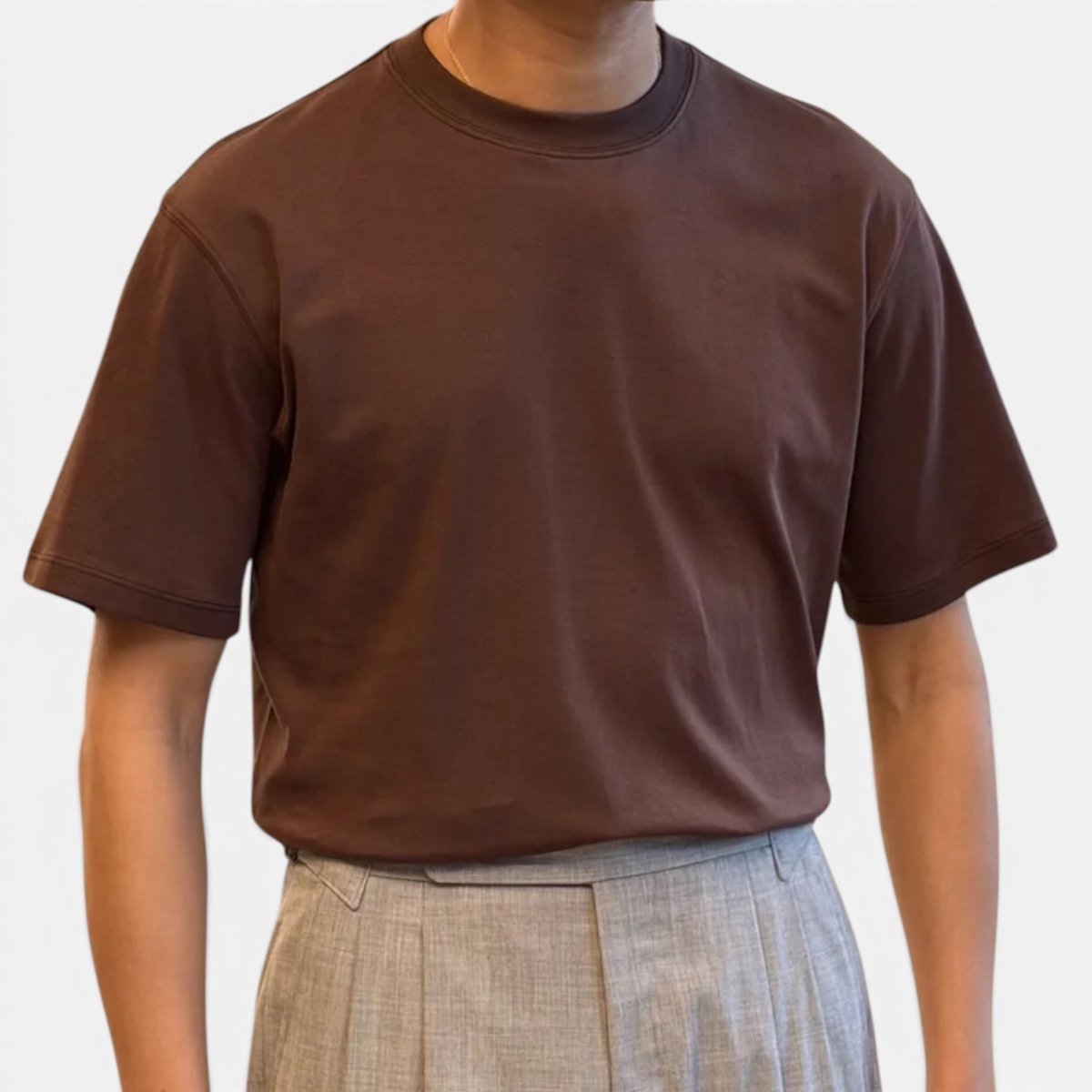 Camiseta Stretch con Cuello Redondo para Hombre