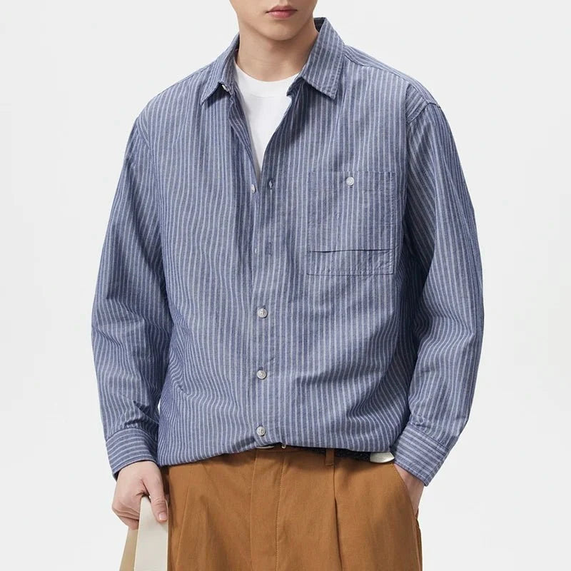 Camisa a Rayas Estilo Old Money Leo