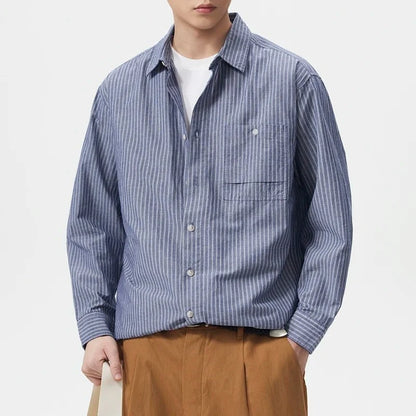 Camisa a Rayas Estilo Old Money Leo