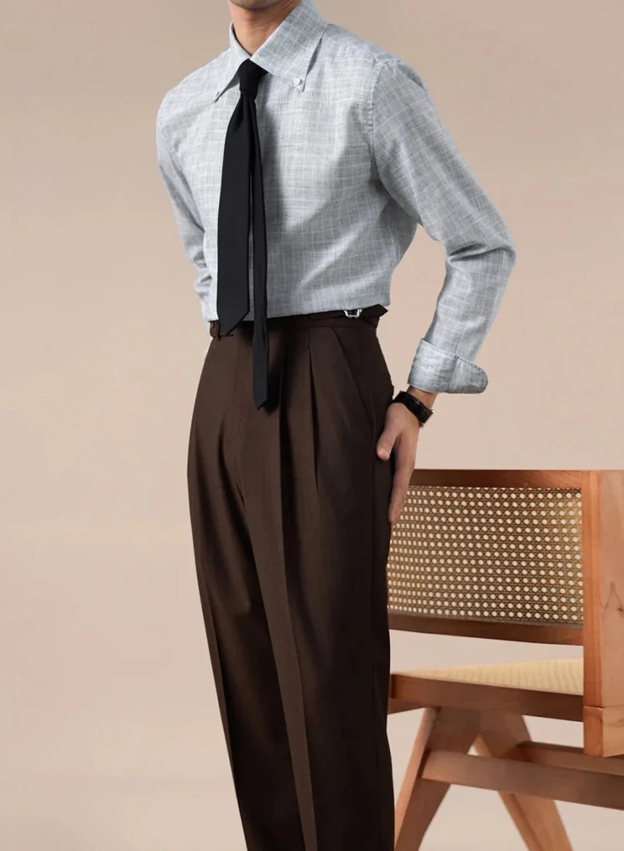 Camisa de Negocios a Cuadros Leo