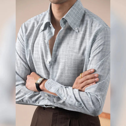 Camisa de Negocios a Cuadros Leo