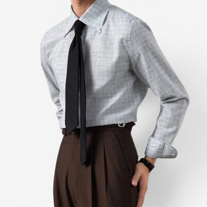 Camisa de Negocios a Cuadros Leo