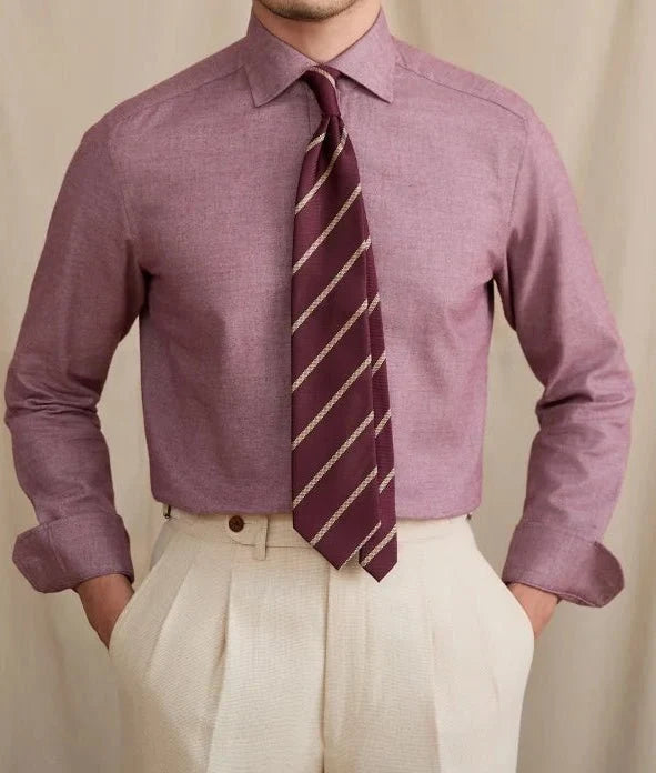Camisa Elegante Retro de Algodón Puro Leo