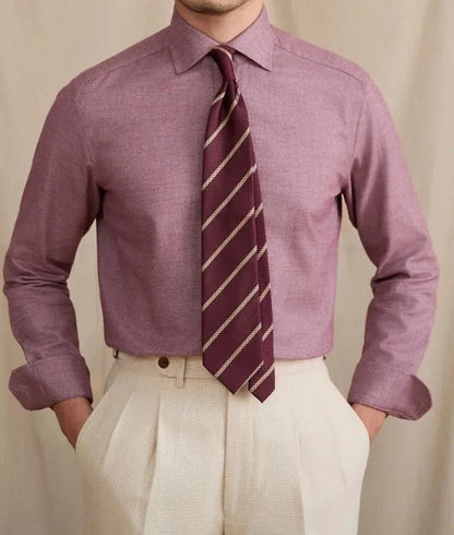Camisa Elegante Retro de Algodón Puro Leo