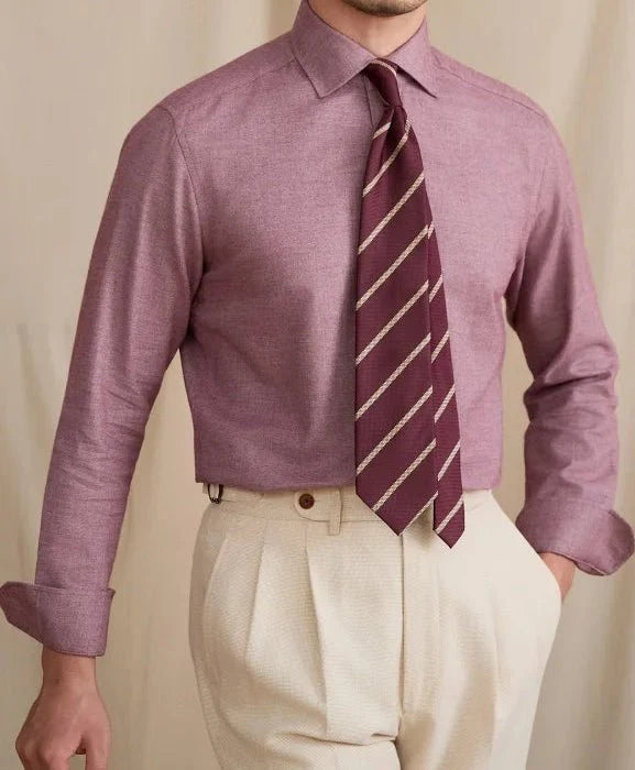 Camisa Elegante Retro de Algodón Puro Leo