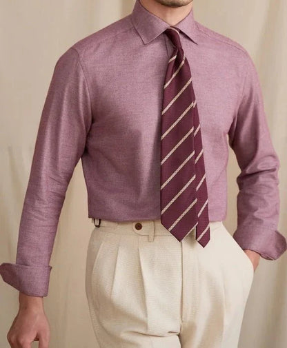 Camisa Elegante Retro de Algodón Puro Leo