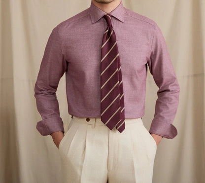 Camisa Elegante Retro de Algodón Puro Leo