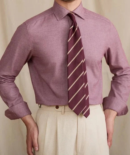 Camisa Elegante Retro de Algodón Puro Leo