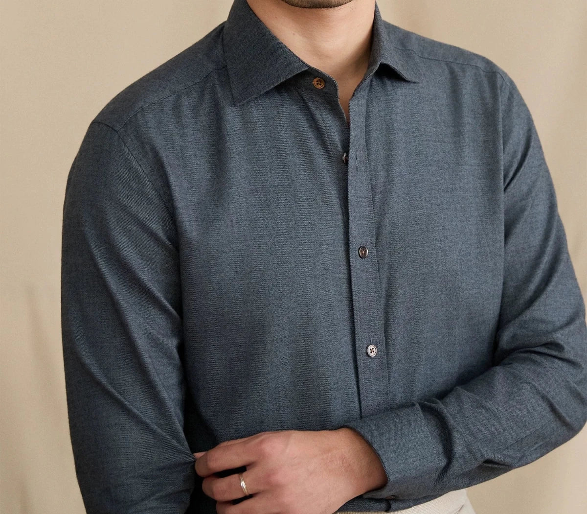 Camisa Elegante Retro de Algodón Puro Leo
