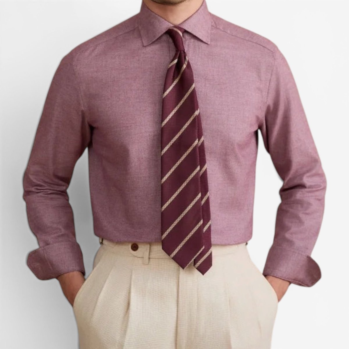 Camisa Elegante Retro de Algodón Puro Leo