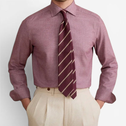 Camisa Elegante Retro de Algodón Puro Leo