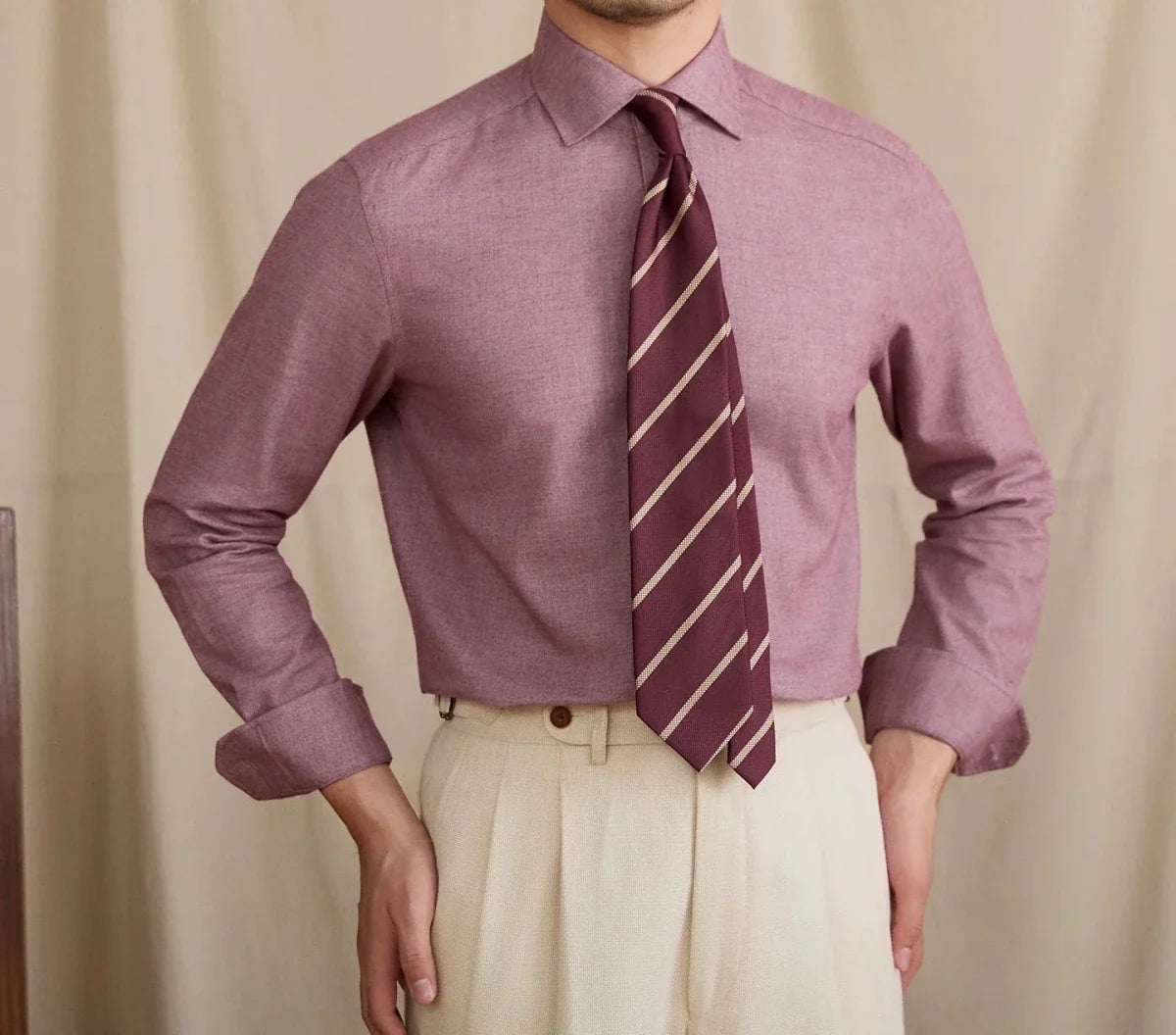 Camisa Elegante Retro de Algodón Puro Leo