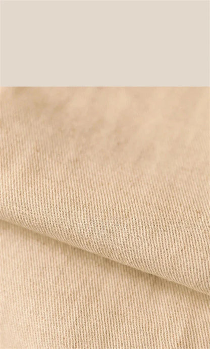 Pantalones de Lino de Corte Recto de Negocios
