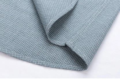 Camisa de Algodón con Microcuádros y Botones para Hombre