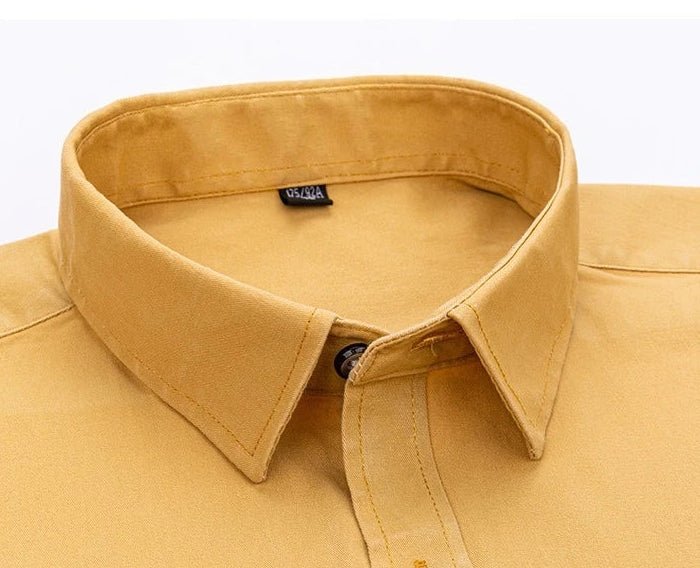 Camisa de Lujo de Algodón con Bolsillo Único