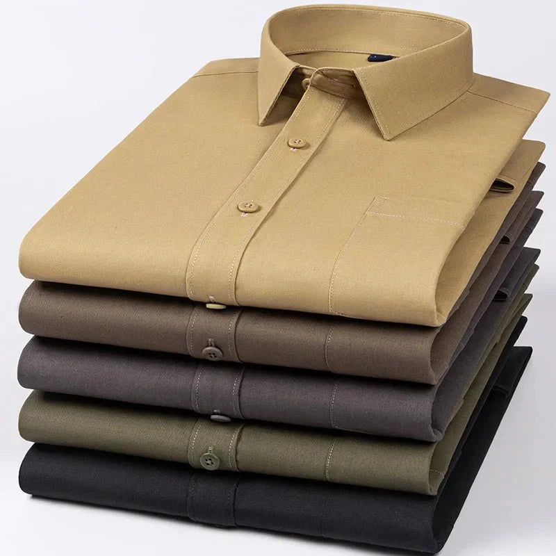 Camisa de Lujo de Algodón con Bolsillo Único