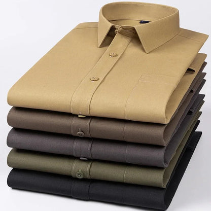 Camisa de Lujo de Algodón con Bolsillo Único