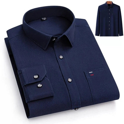 Camisa de Lujo de Algodón con Bolsillo Único
