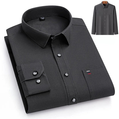 Camisa de Lujo de Algodón con Bolsillo Único