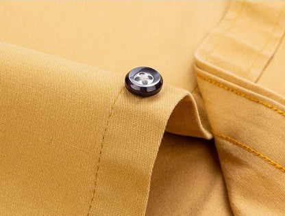 Camisa de Lujo de Algodón con Bolsillo Único